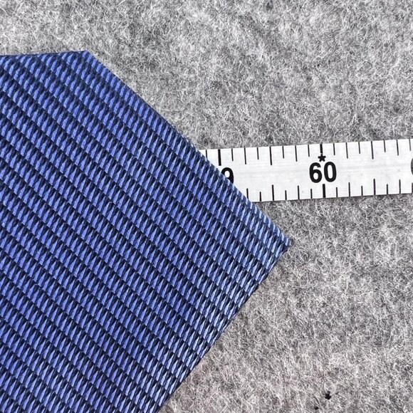 Alexander Julian Colours Mens Repp Tie Blue Textured Woven Silk Necktie Classic - Picture 7 of 11